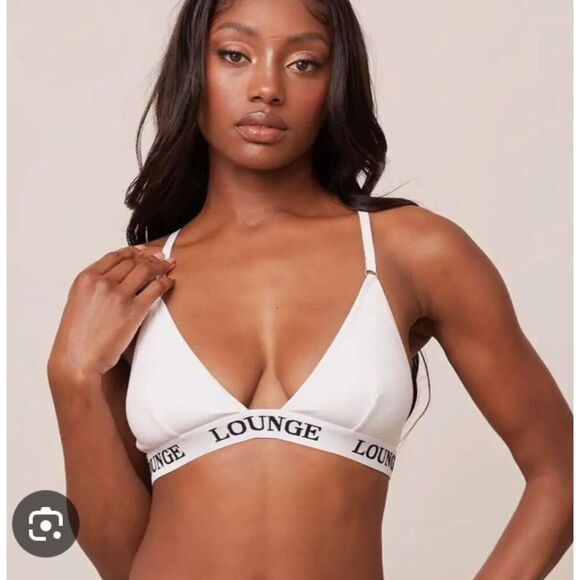 Lounge The Label Women's White and Black Bra Size Medium - Picture 1 of 4
